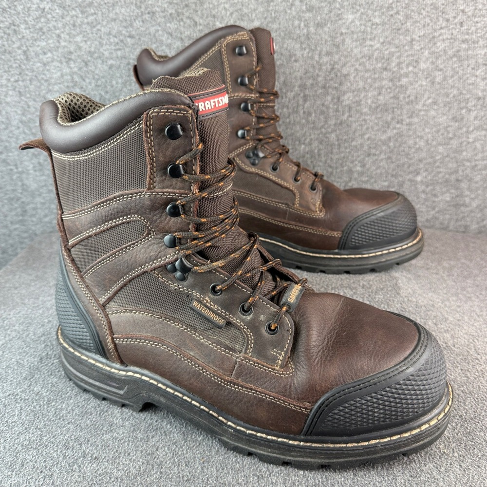 Craftsman Kryptor Mens 13W Brown Leather Waterproof Safety Toe Work Boots 20852